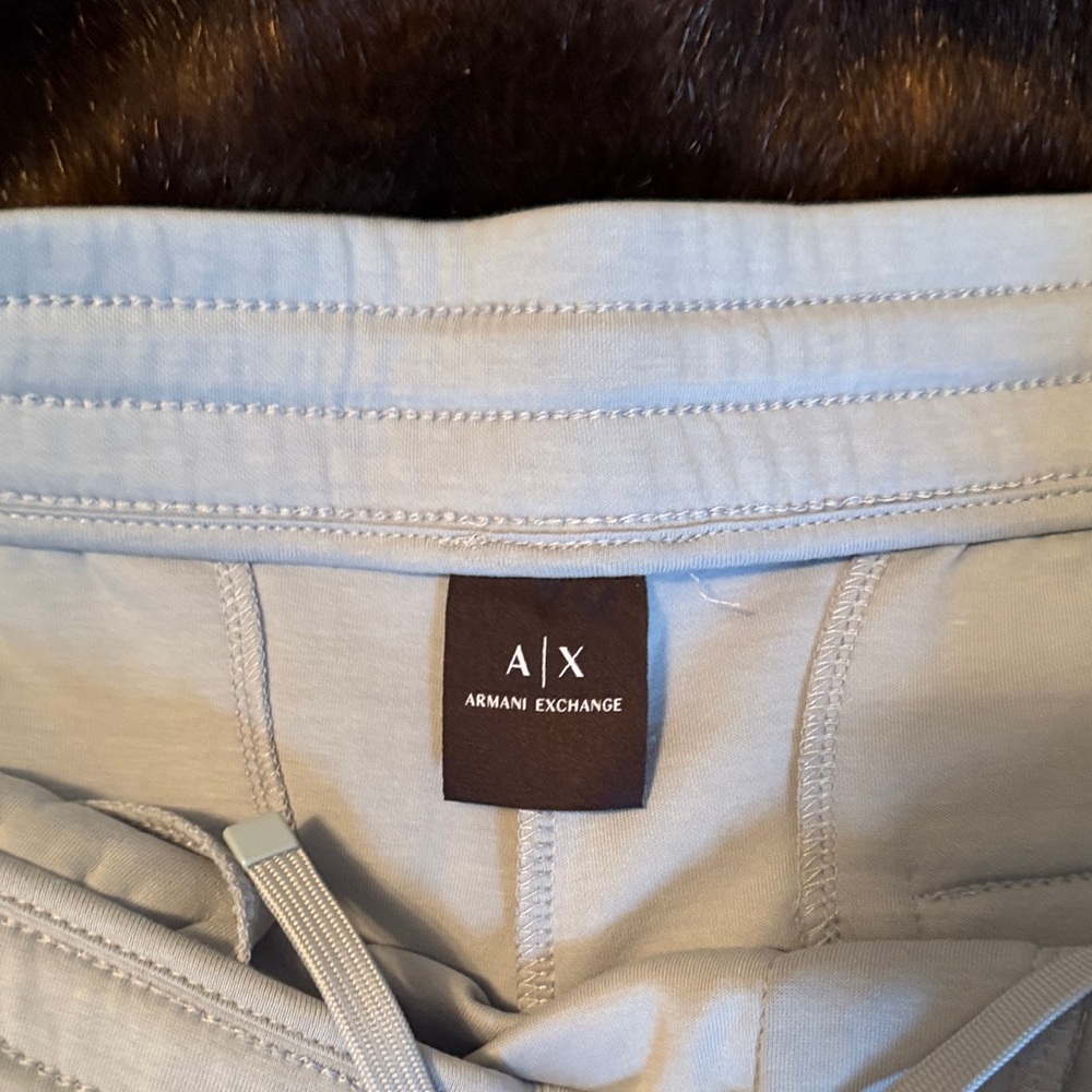 Men's Light Blue Armani Exchange NWOT Shorts L/XL 35-38